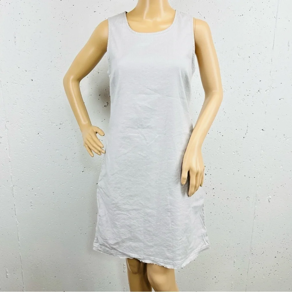Level 99 Women's size Small Frost Gray Linen Blend Dress